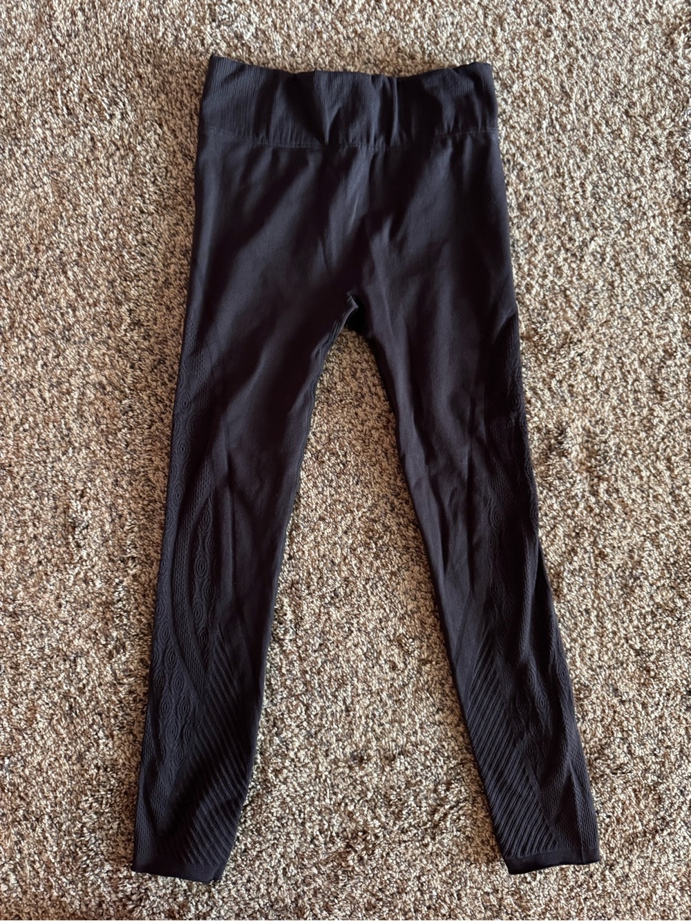 Fabletics Grey High-Waist Seamless Leggings with cut out detail
